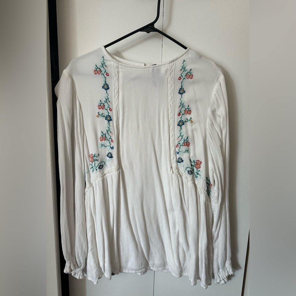 Seraphine embroidered maternity blouse top size 12